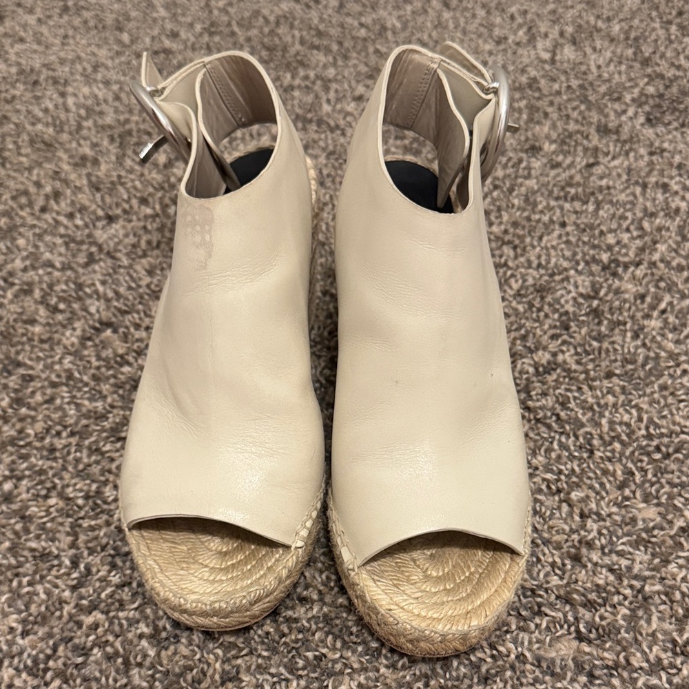 Celine Cream Espadrille Wedges - Picture 2 of 8
